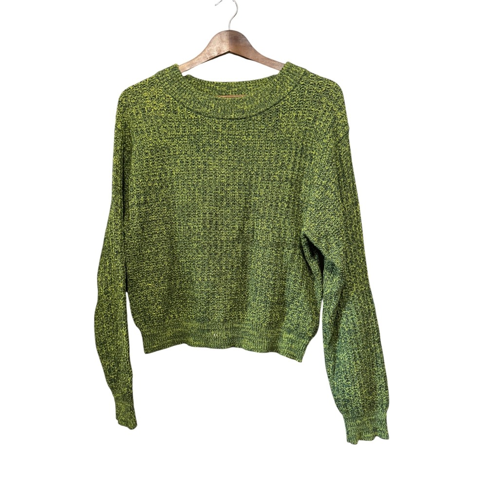 Universal Thread Sweater Womens M Green Excellent Shaker Knit Crew Neck Pullover